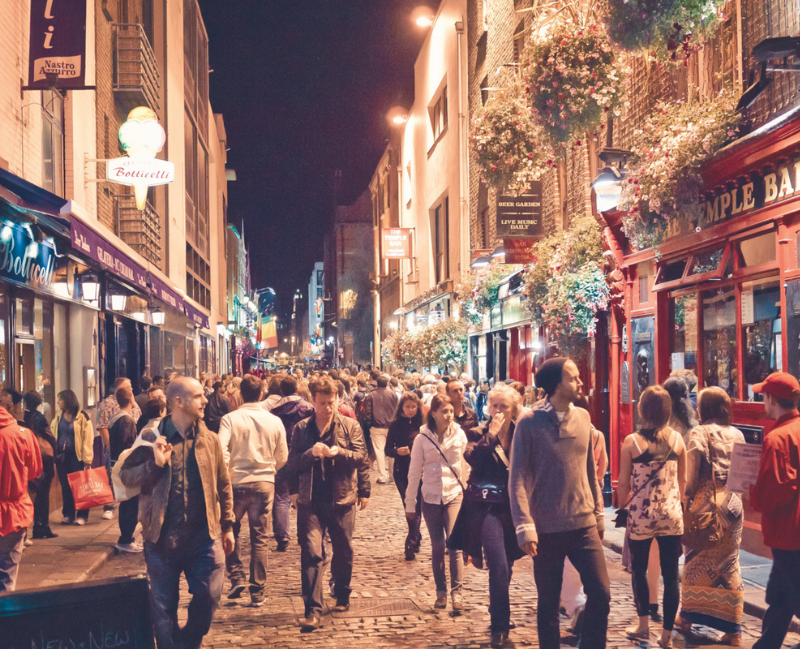 a busy nightlife street for our night time economy page